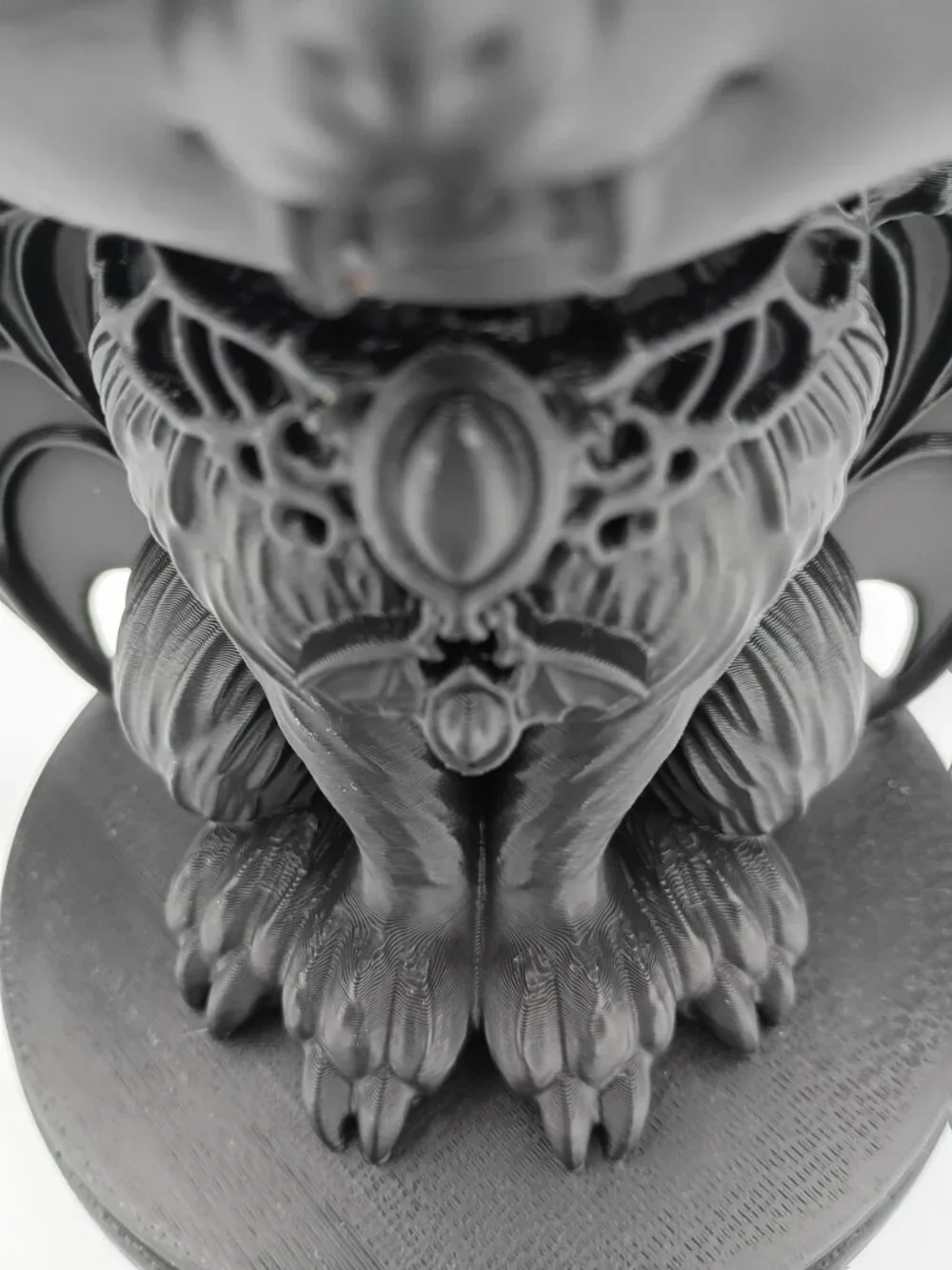 Cute Gothic Bat Figurine, 3D Printed Bat Decor, Gothic Halloween Decoration